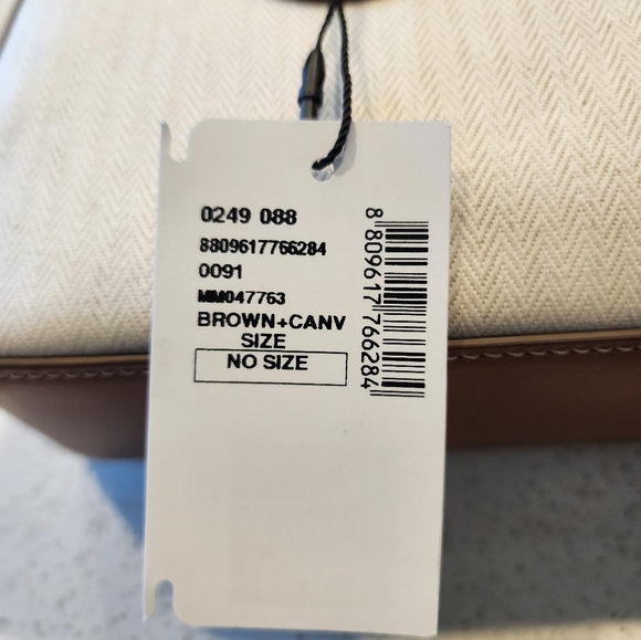 Marge Sherwood Soft Tote Bag Brown Leather & Canvas - Picture 7 of 8